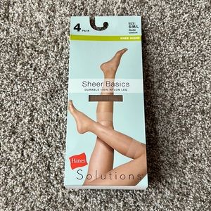 Hanes Solutions Sheer Basics Knee Highs
